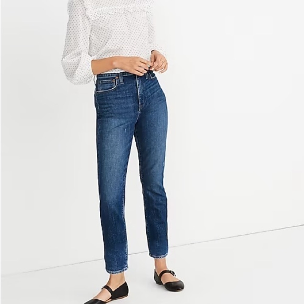 Madewell The High-Rise Slim Boyjean in Barksdale Wash SZ 25